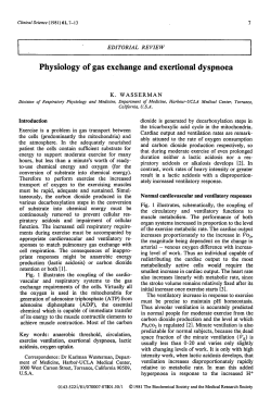 Physiology of Gas Exchange and Exertional