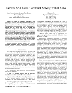Extreme SAT-based Constraint Solving with R-Solve