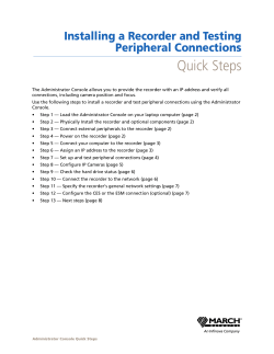 Installing a Recorder and Testing Peripheral