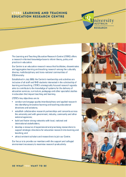 LTERC LEARNING AND TEACHING EDUCATION RESEARCH