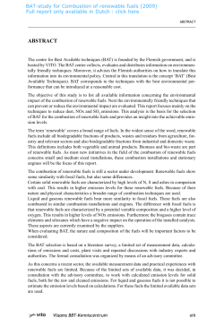 Combustion of renewable fuels - EMIS