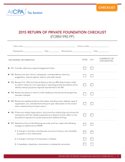 2015 return of private foundation checklist (form 990-pf)
