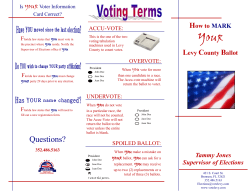 Questions? - Levy County Supervisor of Elections