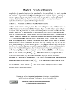 Chapter 3 &ndash; Formulas and Fractions