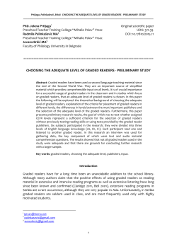 choosing the adequate level of graded readers