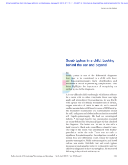 Scrub typhus in a child: Looking behind the ear and beyond