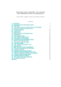 NONCOMMUTATIVE GEOMETRY AND MOTIVES