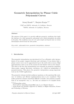 Geometric Interpolation by Planar Cubic Polynomial Curves