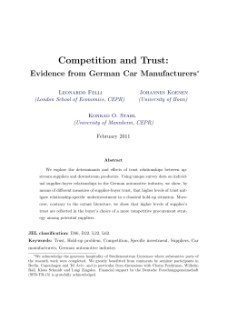 Competition and Trust: