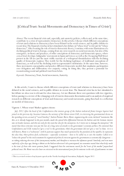 Critical Trust: Social Movements and Democracy in