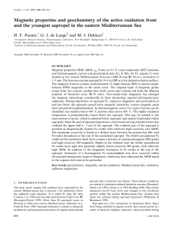 Magnetic properties and geochemistry of the active oxidation front