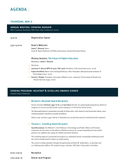 agenda - Harvard Kennedy School