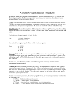 Conant Physical Education Procedures