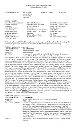 PLANNING COMMISSION MINUTES Tuesday, January 19, 2016 1