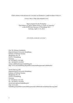 explaining paradigmatic change in german labor
