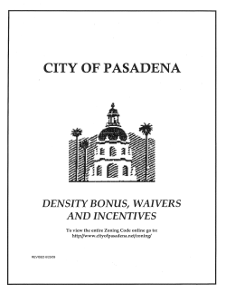 Density Bonus Waivers and Incentives