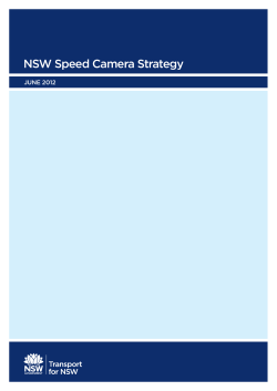 NSW Speed Camera Strategy - Roads and Maritime Services