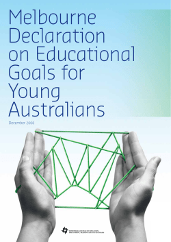 Melbourne Declatation on Educational Goals for