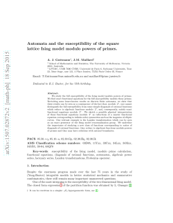 Automata and the susceptibility of the square lattice Ising model