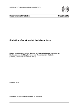 Statistics of work and of the labour force