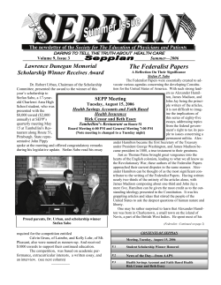 The Federalist Papers - Society For The Education of Physicians