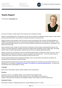 Sophie Nappert - 3 Verulam Buildings