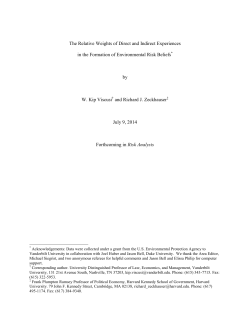 The Relative Weights of Direct and Indirect Experiences in the