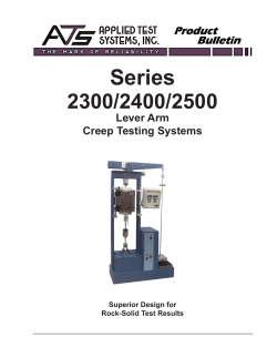 Lever Arm Creep Test Systems