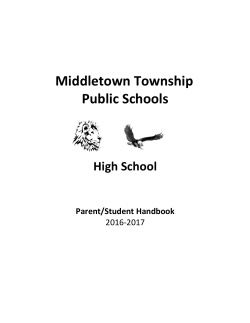 2016-2017 Student Handbook - Middletown Township School District