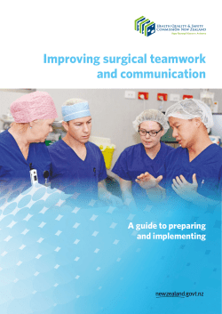 Improving surgical teamwork and communication
