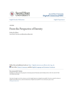 From the Perspective of Eternity - DigitalCommons@SHU