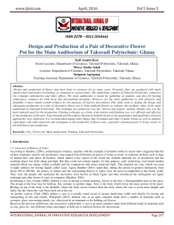 Design and Production of a Pair of Decorative Flower Pot for the
