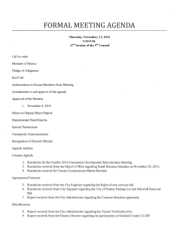 formal meeting agenda