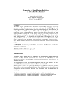 Dynamics of Rural-Urban Relations in Urbanization Context