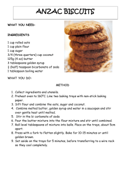 ANZAC biscuits