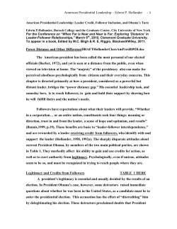 American Presidential Leadership