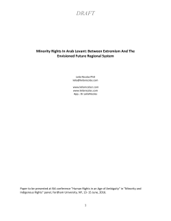 Minority Rights In Arab Levant: Between Extremism And The