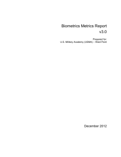 Biometrics Metrics Report v3