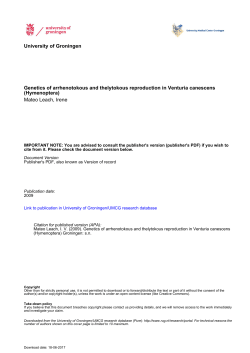 Genetics of arrhenotokous and thelytokous reproduction in Venturia