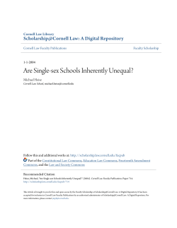 Are Single-sex Schools Inherently Unequal?