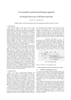An Extended Location-based Routing Approach for Disaster