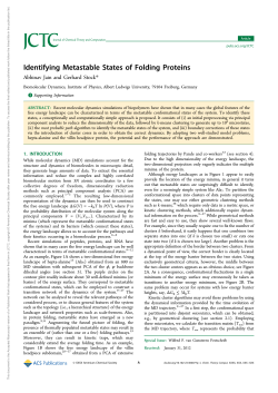 Identifying Metastable States of Folding Proteins