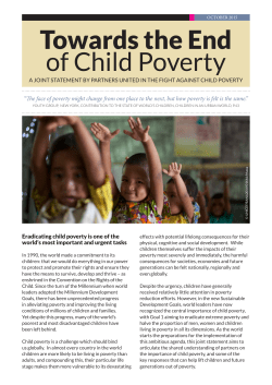 Towards the End of Child Poverty