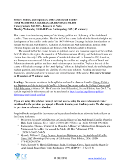 History, Politics, and Diplomacy of the Arab