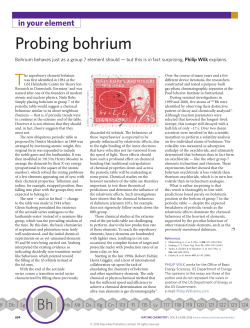 Probing bohrium