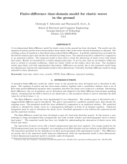 Finite-difference time-domain model for elastic waves in the ground