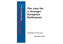 The case for a stronger European Parliament