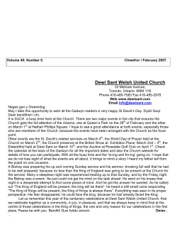 Dewi Sant Welsh United Church/Eglwys Unedig Gymraeg Dewi Sant