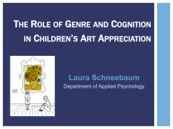 the role of genre and cognition in children`s art