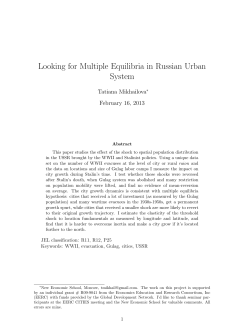 Looking for Multiple Equilibria in Russian Urban System